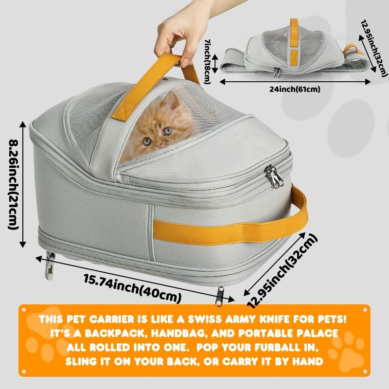 Breathable Dog Carrier Backpack for Small to Medium Dogs And Cats with Head out Design Comfortable Hands-Free Hiking Travel