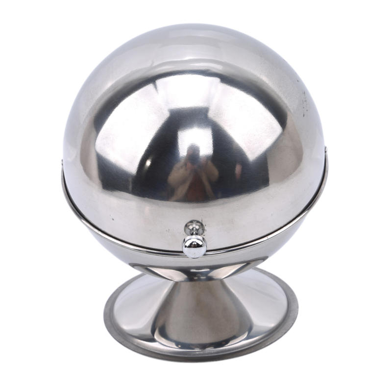 Stainless Steel Kitchen Spherical Sugar Bowl Seasoning Bottle Spice Tank Can Flip