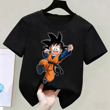 Anime Dragon Ball Cosplay TShirt Cotton Short Sleeve Tops Casual Loose Retro TShirt Unisex Women Kids Family Matching Outfits