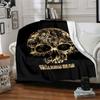 1pc walking dead skull Throw Blanket Soft Flannel, Cozy All Season Polyester Perfect for Home, Office