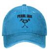 Pearl Jams Metal Band Rock Music Baseball Caps Merchandise For Unisex Women Vintage Distressed Washed Hats Headwear Adjustable