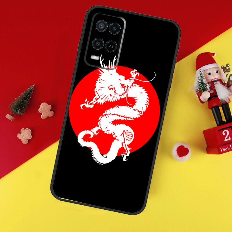 Japanese Dragon Style Case For Oppo A5 A6 Pro A15 A57 A17 A54 A74 A94 A76 A16 A96 A40 A60 A80 A18 A38 A58 A78 A98