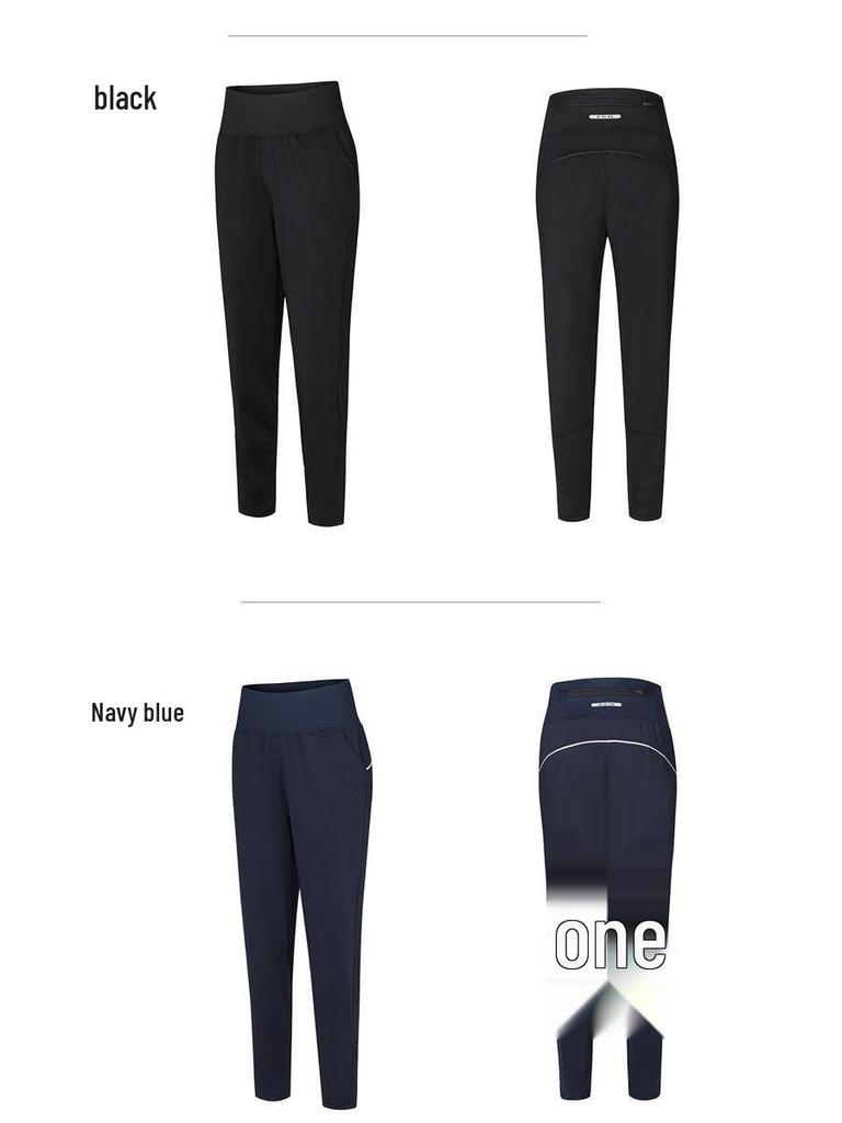 Women's High Waist Quick-Dry Yoga & Running Pants with Zipper Pockets
