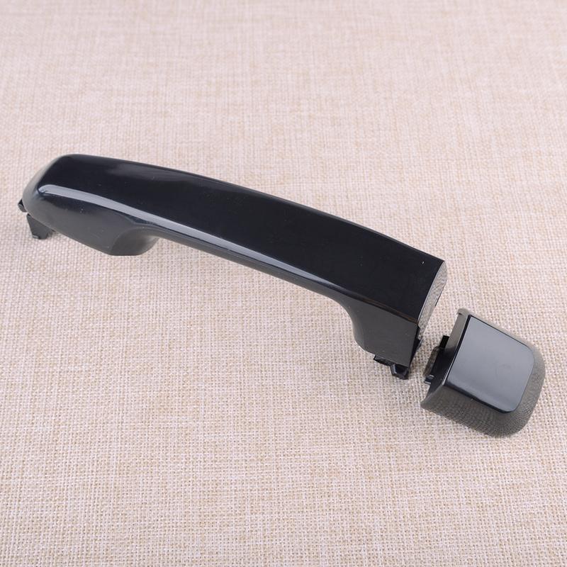 Car Front Right Outer Door Handle Fit for Toyota Land Cruiser Prado J150 Series 2009-2015 2016 2017 2018   Black Plastic