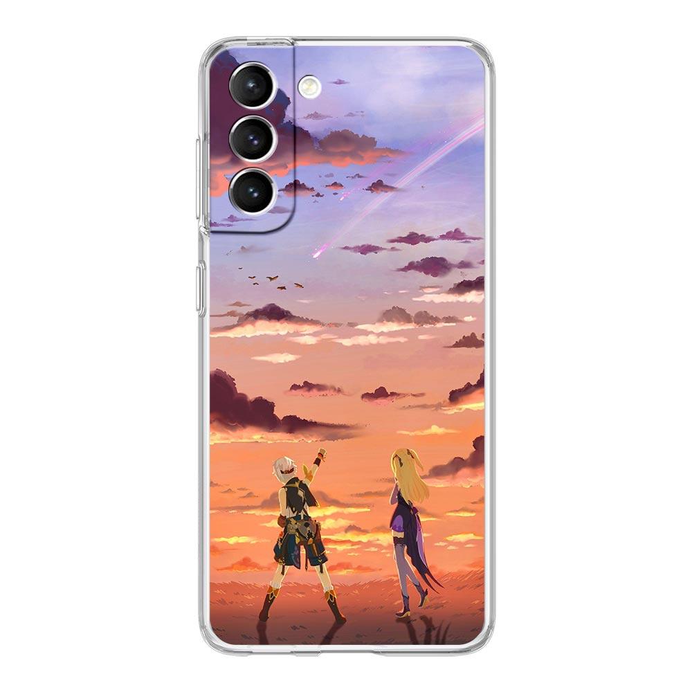 Genshin Impact Game landscape Phone Case For Samsung Galaxy S23 Ultra S22 5G S20 S21 FE 5G S10E S9 S8 S10 Plus Soft Clear Cover
