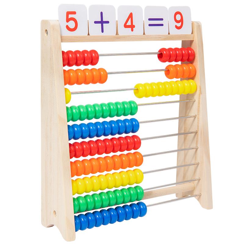 Colorful Beads Wooden Abacus Intelligence Development Abacus Chlidren Mathematics Educational Toy Calculate Bead Counting Abacus