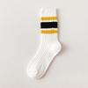 Neue Mode Farbe Block Gestreiften Mid-kalb Sport Socken Männer Frauen Atmungsaktive Baumwolle Socken Laufen Outdoor Basketball Radfahren Socken