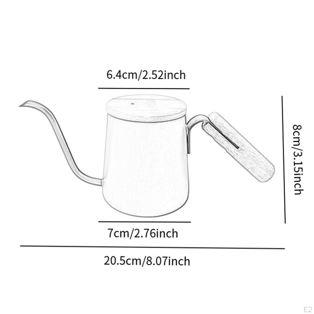 250ml Verbrühschutz Kleine Schwanenhals-Kaffeekanne für Handaufguss und Tee