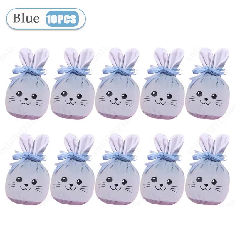 1-40 Stück Hasentüten mit Hasenohren Weiche Samt-Geschenktüten Niedliches Hasenlächeln Perfekt für Zucker Süßigkeiten Osterdekoration und Geschenkverpackung