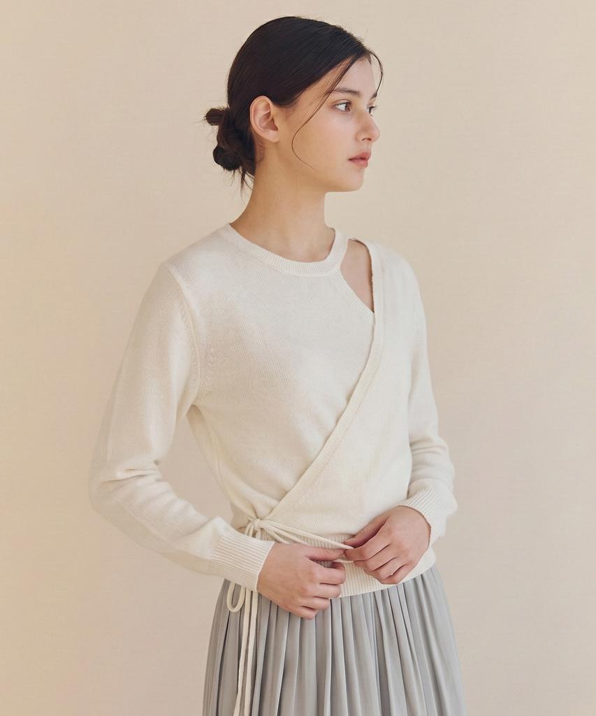 ZEROSTREET [2 Types][8 Colors] Wool Blending Wrap Sweater