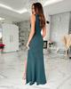 2023 Summer Bestseller Sleeveless V-Neck Solid Color Slit Dress