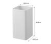 Yamazaki Kitchen Tool x x Compact yet Large 5183 Stand, Square, White, Approx. W9.5 D9.5 H18cm, Plate, Capacity,
