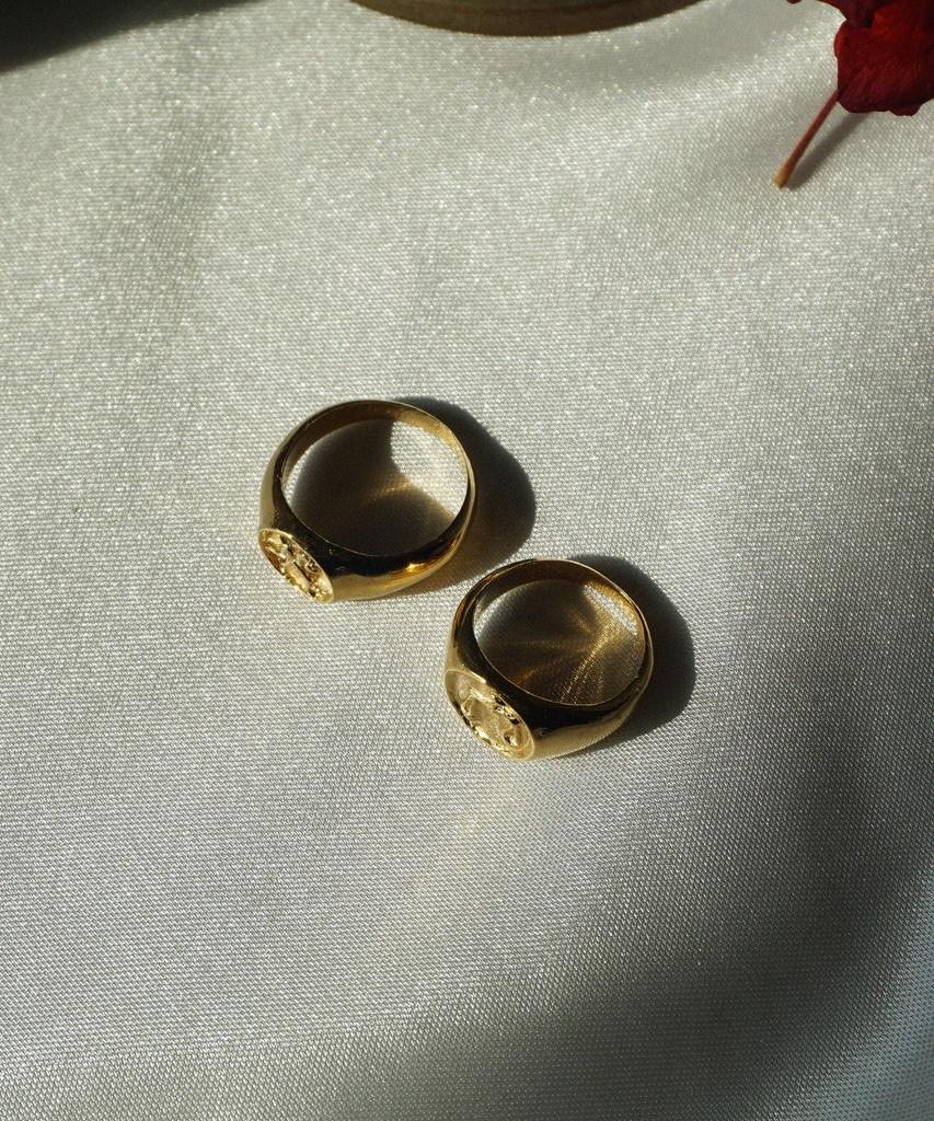 Bizarre Jewelry Engraved Ring (Angel & Scales)
