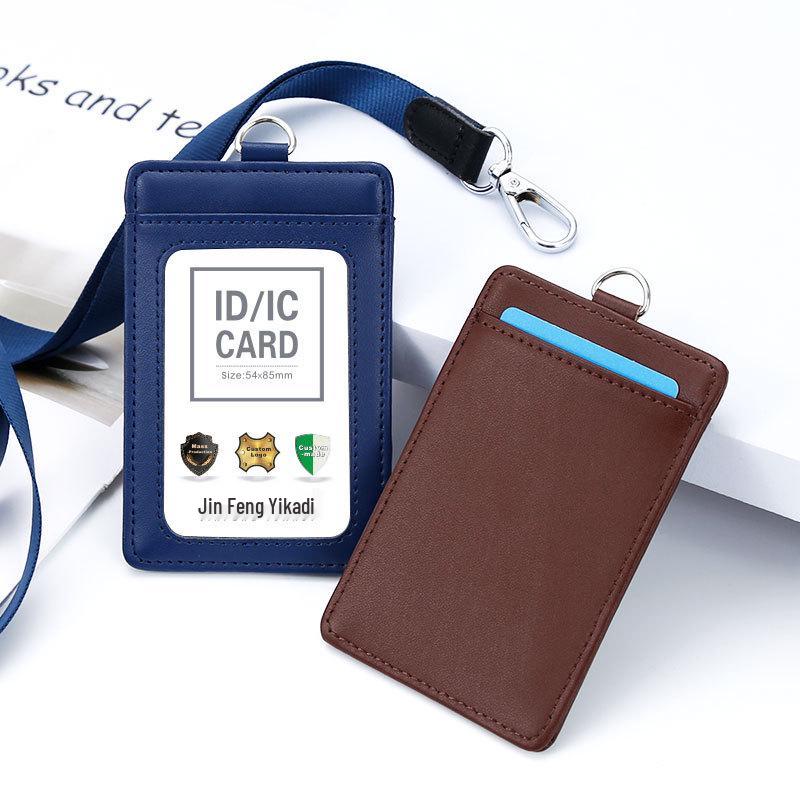 Γνήσιο Δερμάτινη Θήκη Ταυτότητας & Καρτών με Κορδόνι για Εργασία, Φοιτητές & Κάρτες Λεωφορείου