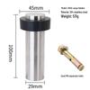 Stainless Steel No-Drill Rubber Door Stopper with Thickened Large Engineering Spring