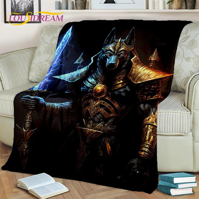 Anubis faraon Horus mumia mitologia egipska bogowie koc, miękki koc do rzucania dla domu sypialnia kanapa z funkcją spania narzuta na piknik koc dziecięcy