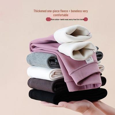 Leggings d'hiver en coton pour filles, coupe slim, doublés polaire
