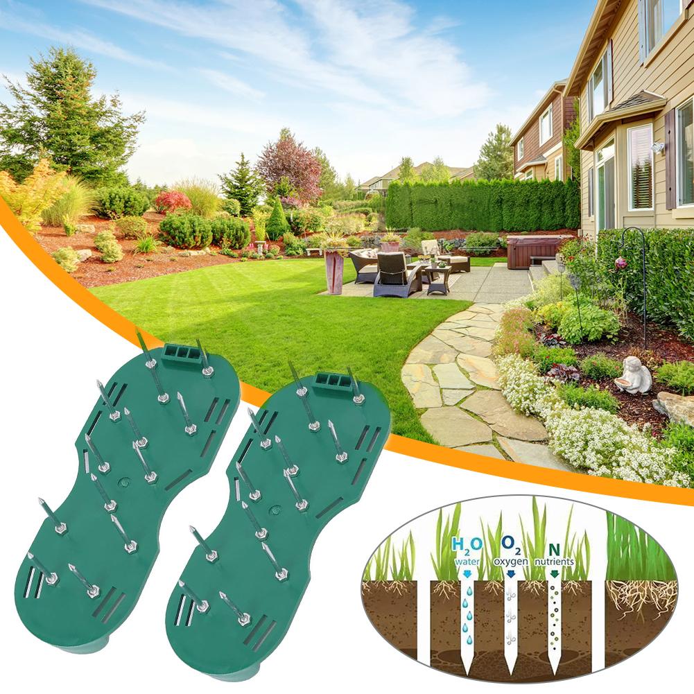 Rasenlüfter-Sandalen Verstellbarer Riemen Anti-Rutsch-Basis Einfaches An- und Ausziehen für effektive Rasenbodenbelüftung Gartenpflege