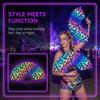 Mushroom Vibrant Neon Psychedelic Fan 13inch UV Reactive Glow Fan  Themed Events
