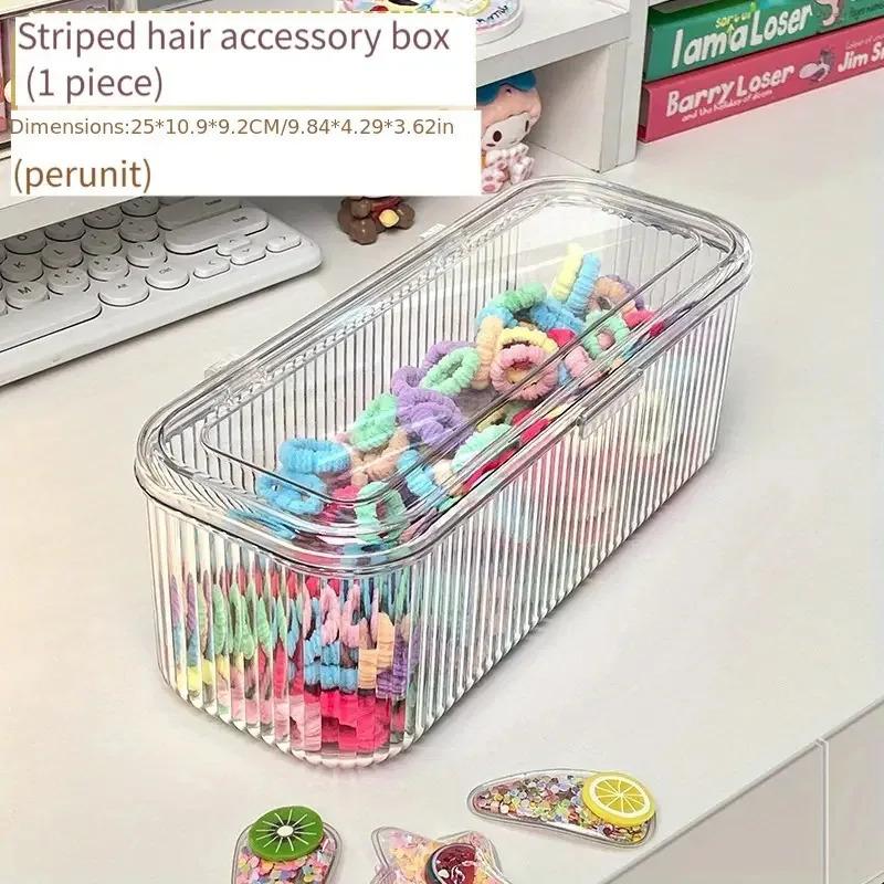 Cosmetic Storage Box with Dust Cover: Multi-functional Bathroom Organiser for Makeup Brushes & Lipstick Storage