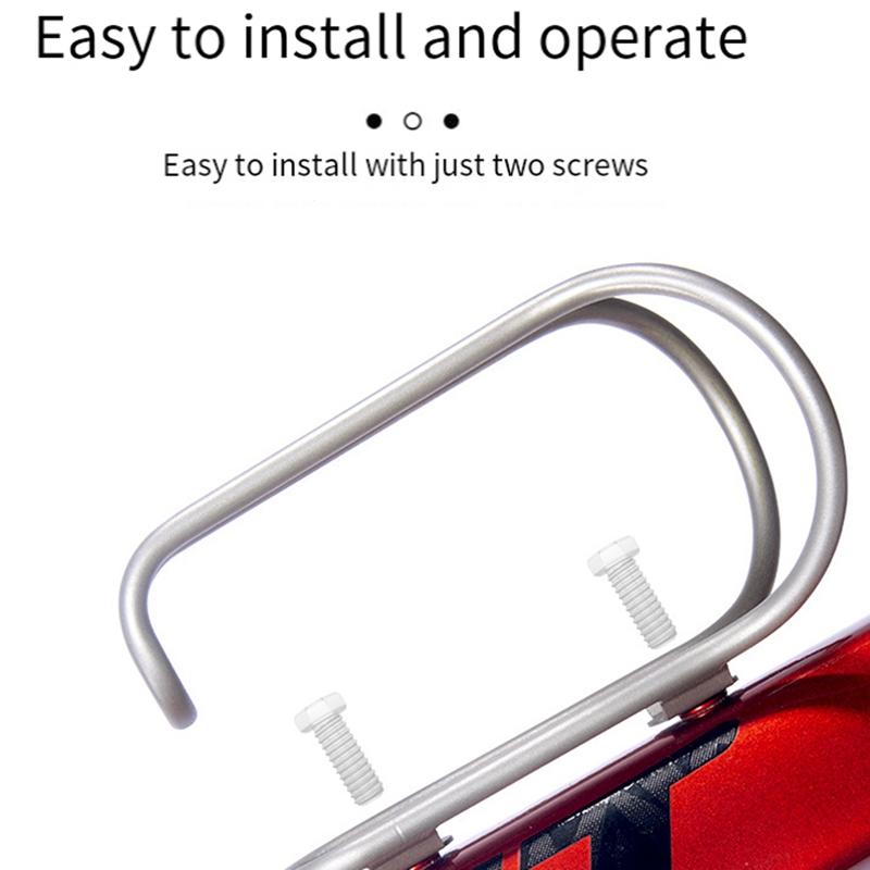 Bicycle Kettle Rack Titanium Alloy Hollow Riding Water Bottle Cage Holder With Screws Bike Cycling Parts Style A