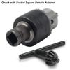 1.5-13mm Converter 1/2"-20UNF Key Drill Chuck Thread Quick Change Adapter SDS 1/4" Hex Impact Driver Wrench Bit Connecting Rod