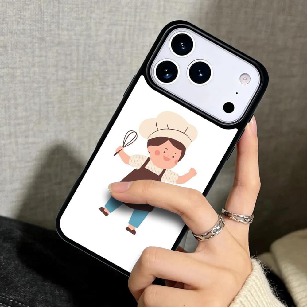 Capa Case for iPhone 17 Air 16 Pro Max 15 Plus 11 13 Mini 14 12 Back Phone Cover Love Baking Chef Knife soft