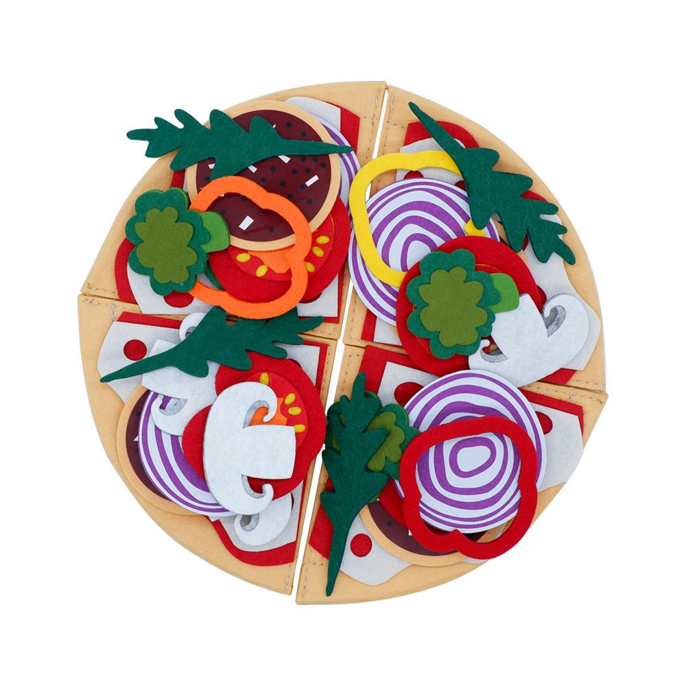 

Фетровый набор для игры в пиццу Монтессори обучающая игрушка Пицца Фаст-фуд Набор тарелок Играть понарошку Детская кухонная игра Игрушечная еда