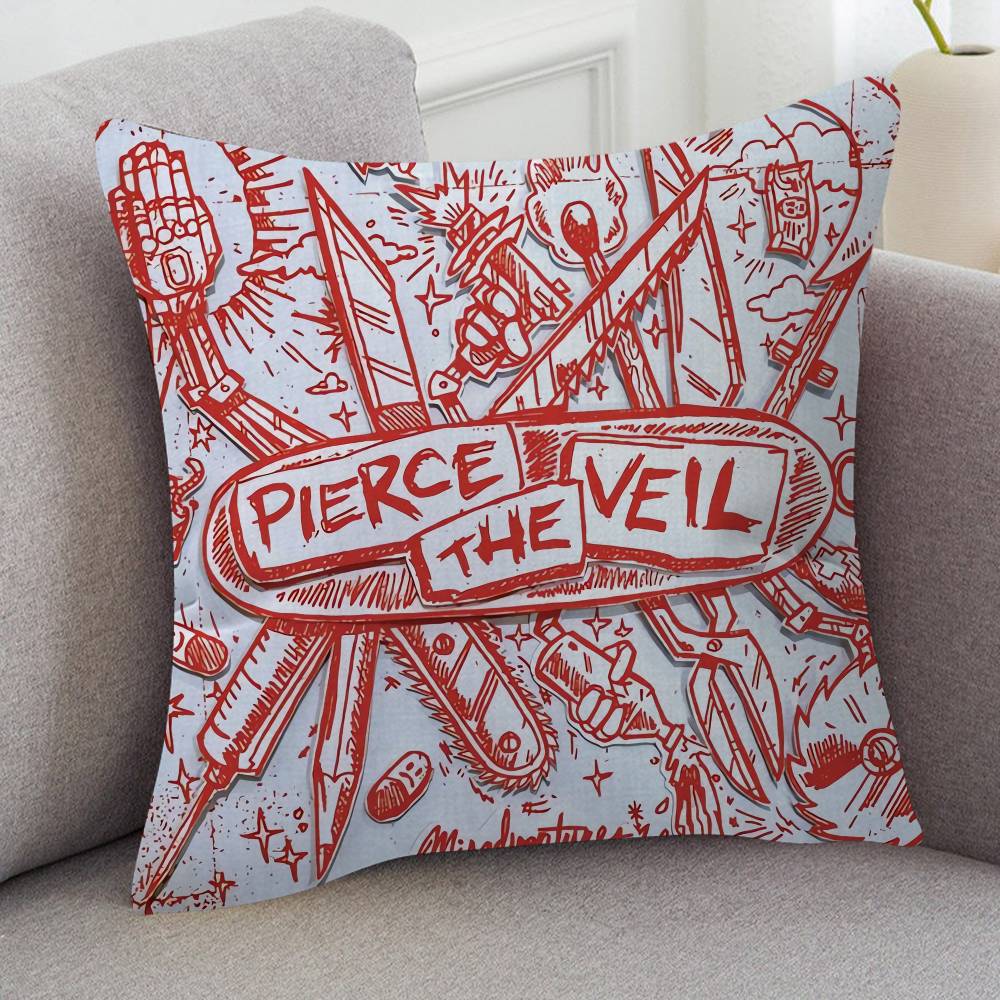 Rock Band Pierce The Veil Pillow Case Soft Double Sided Print Sofa Cushion Cover Throw Pillow Covers