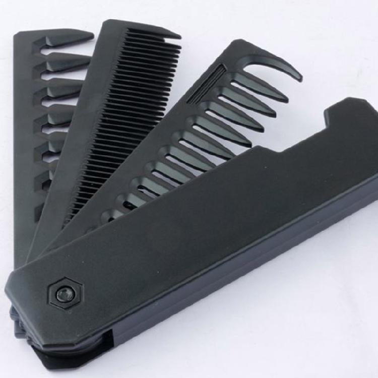 Fine and Wide Tooth Comb Hair Picking Comb Detangling Comb 3 in 1 Folding Comb Travel Pocket Comb Hair Styling Comb