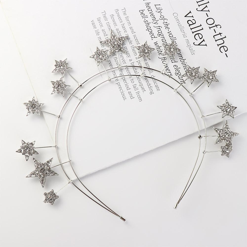 Princess Star Hair Hoop Metal Baroque Hairbands Temperament Halo Crown  Wedding