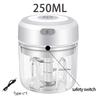 Electric Garlic Chopper Mini Food Processor USB Rechargeable Vegetable Cutter Ginger Onion Mincer Machine for Kitchen Baby Food