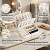 Women's and Girls' Portable Jewelry Box - Double-Layer Display and Storage Organizer for Earrings, Rings, Necklaces (1 Piece, White)