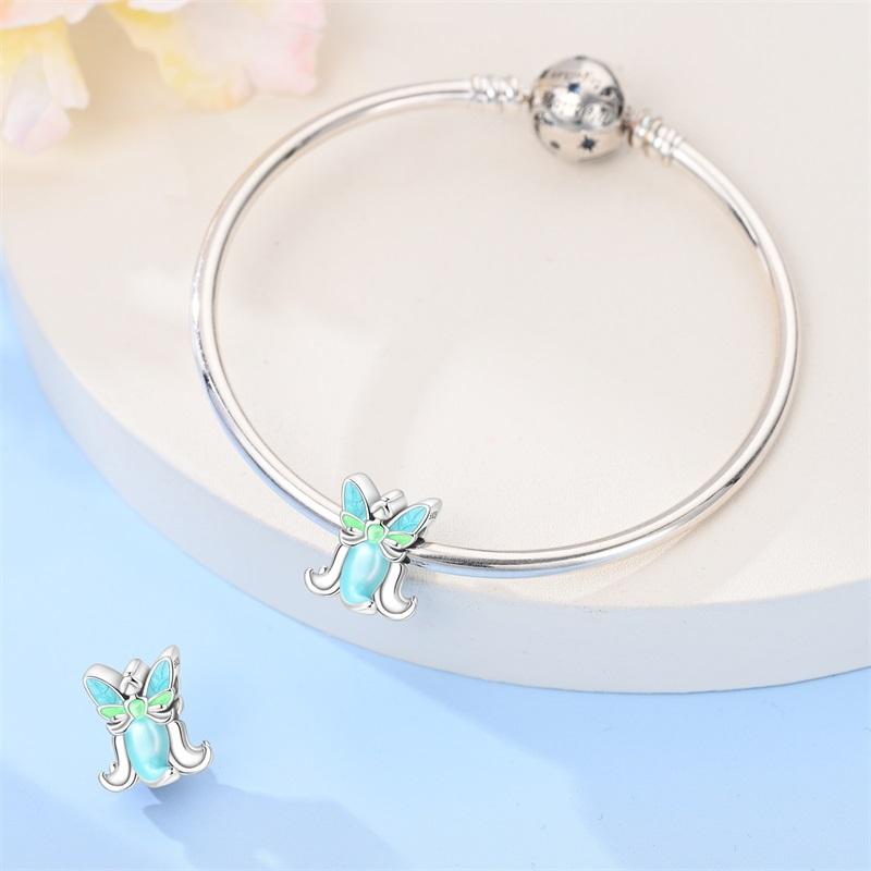 New Copper Charms Beads Blue Luminous Whale Shark Seahorse Dolphin Fit Women Fine Diy Jewelry Gifts