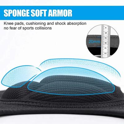 1 par Joelheiras Esportivas Anticolisão de Esponja Antiqueda Futebol Basquete Fitness Patinação de Rolo Equipamento de Proteção Antiqueda