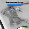 Car Glasses Clip Magnetic Double Clip for Car Sun Visor Easy Install Auto Sunglass Holder Organizer for SUV Sedan Truck Holds 2 Pairs Glasses Cards