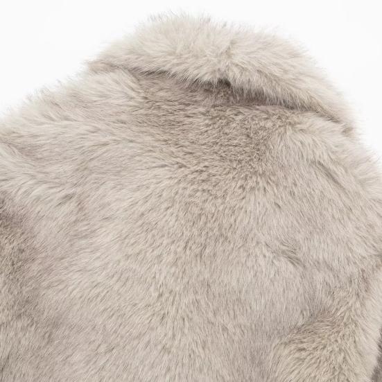 Zimní Dámská bunda Umělá liščí kožešina Rozepínací límec Útulná bunda Jednobarevné Chladné počasí Celebrity Outdoorové svrchní oděvy