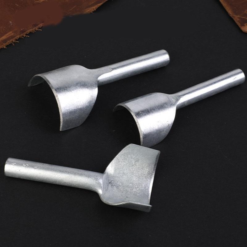 12Pcs Half-Round Cutter Punching Tool Leather Edging Burnisher Leather Edging Slicker Tool for Leather Belt Wallet Bag