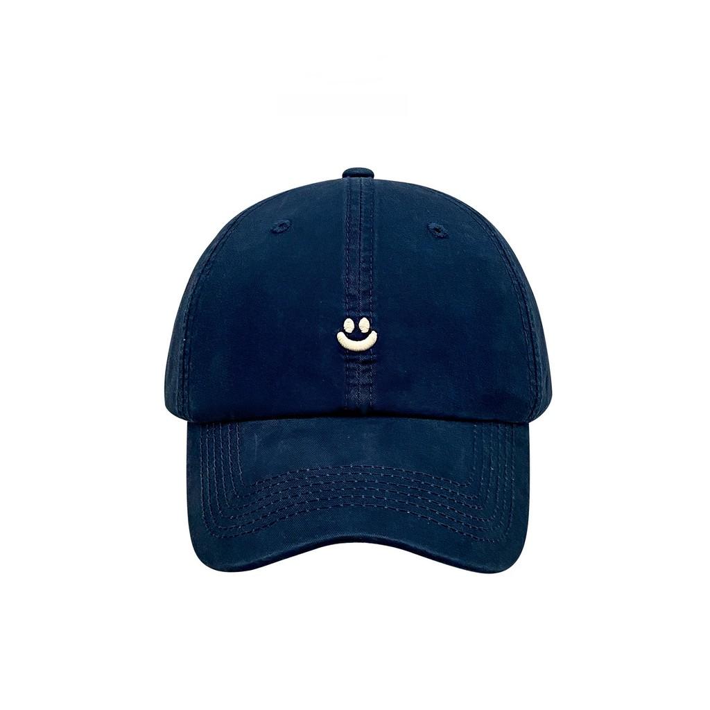 Cotton Baseball Cap With Embroidered Face Smile For Women And Men