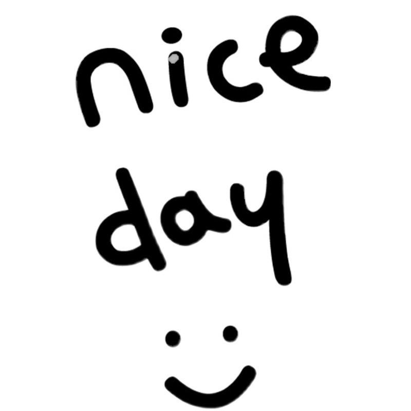 Smiley Face Self-Adhesive Wall and Window Stickers - Nice Day Design