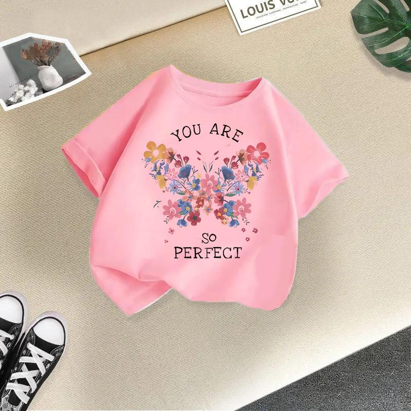 Girls Short Sleeve T-shirt Summer New Children's Top Loose Fashion Short Sleeves Clothes Kids Clothes