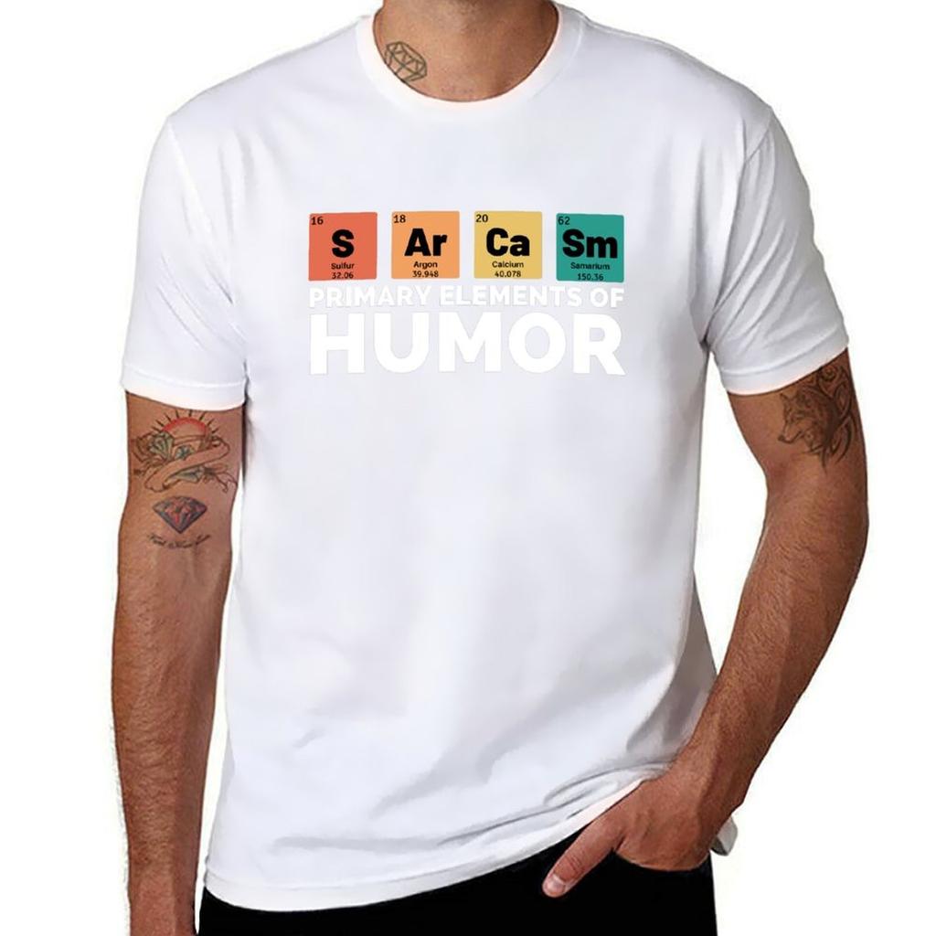 Sarcasm Primary Elements Of Humor T-Shirt t shirt man casual t shirts designer cotton t shirt man T-Shirt