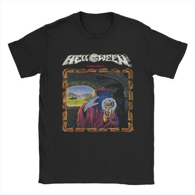 Heavy Metal Helloween Band Men T Shirts German Power Rock Tee Shirt Short Sleeve Round Collar T-Shirts Cotton 4XL 5XL  Merch