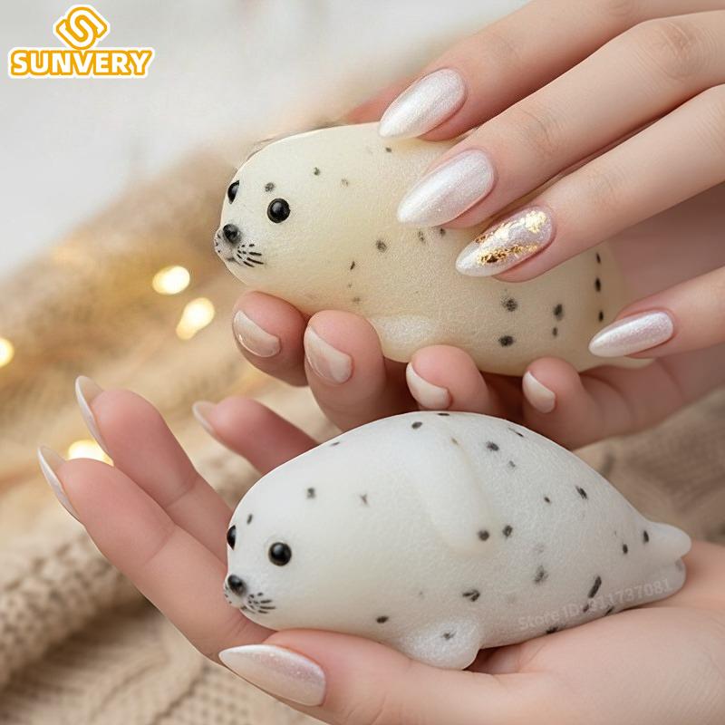 Seal Taba Squishy Toy Cute Kawaii Animal Squeeze Toy Relax Fidget Soft Slow Rising Relaxing Fun Desk Decoration for Adults