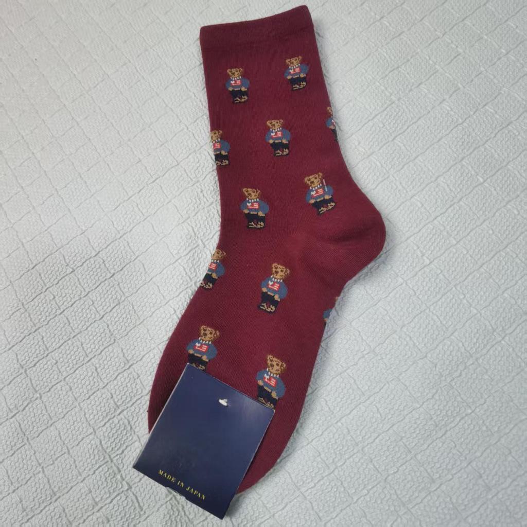 Autumn/Winter Bear Pattern Mid-Calf Women's Trendy Casual Socks