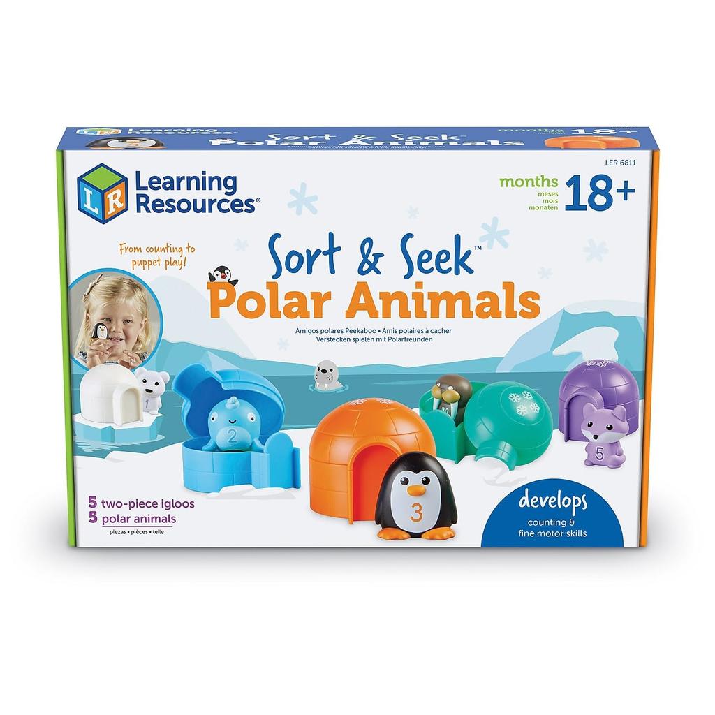Learning Resources Count and Hide Arctic Animals Number Matching Game Educational Toy LER6811 Authentic