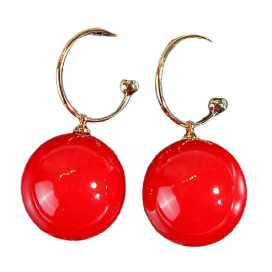 

Женщины C-образный искусственный жемчуг мотаться кулон серьги-гвоздики ювелирные изделия подарок красный