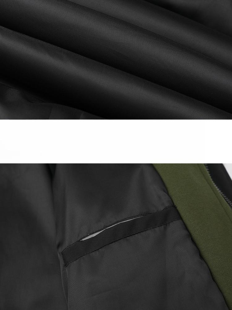 Fake Two-piece Cotton Clothing Men's Winter Trend Thickened Cotton Jacket Bread Clothing Hooded Loose Cotton Coat Jacket