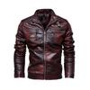 Motorcycle Style Winter Autumn Men High Quality Plus Velvet Thickening Warm Leather Jacket Male Business Fashion Coat Casual PU Leather Jacket