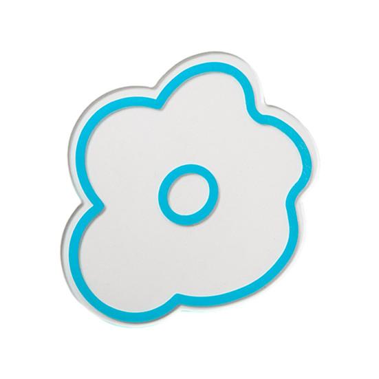 

Acrylic Flower Coaster Heat-Resistant Scratch-resistant Cup Pads Non-Slip Cute Transparent Cup Mat for Kitchen 3mm синий